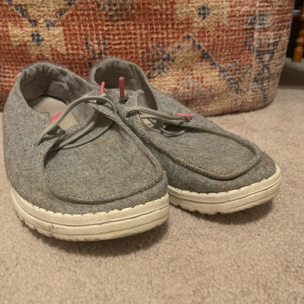 Hey Dude Gray Flats & Loafers Casual Comfort